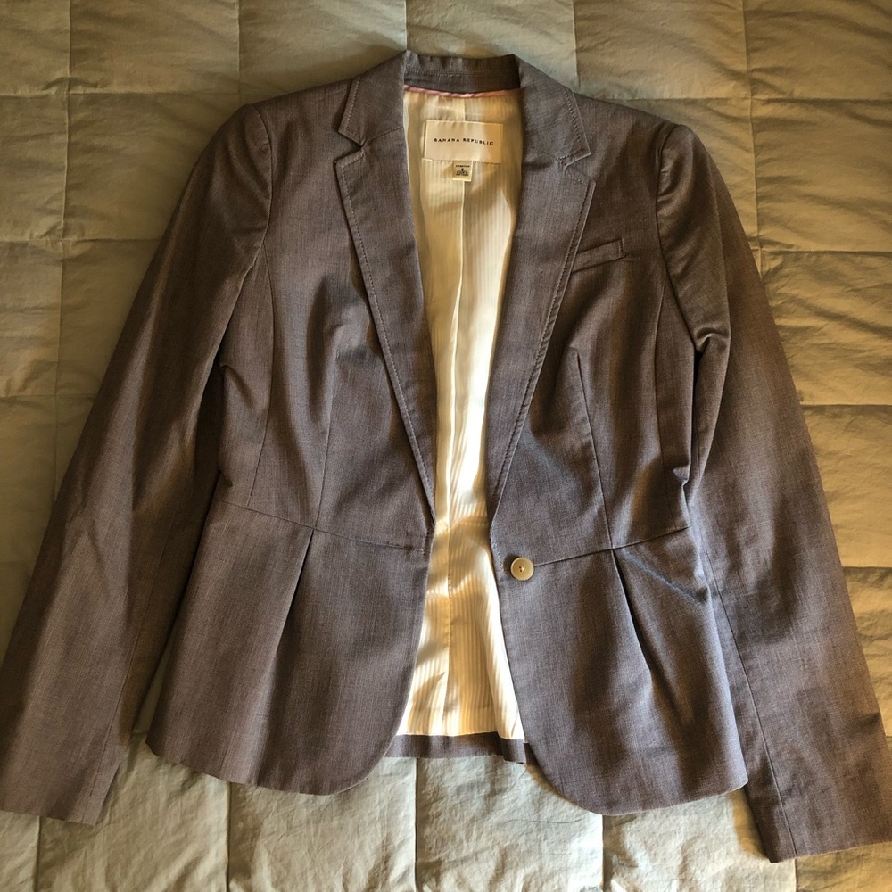 Banana Republic Women's Chambray One-Button Blazer